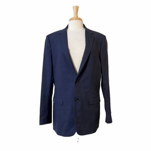 Theory‎ Blazer Size 44 Long Men's Navy Blue Wellar HC New Tailor Wool Jacket